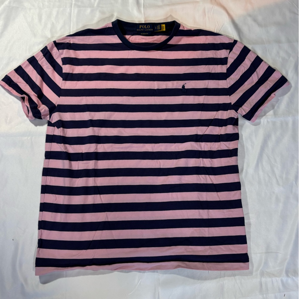 Pink and Navy Polo Tshirt